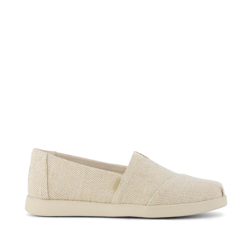 Alpargata Plus  - Beige Glimmer Slub Canvas Side View