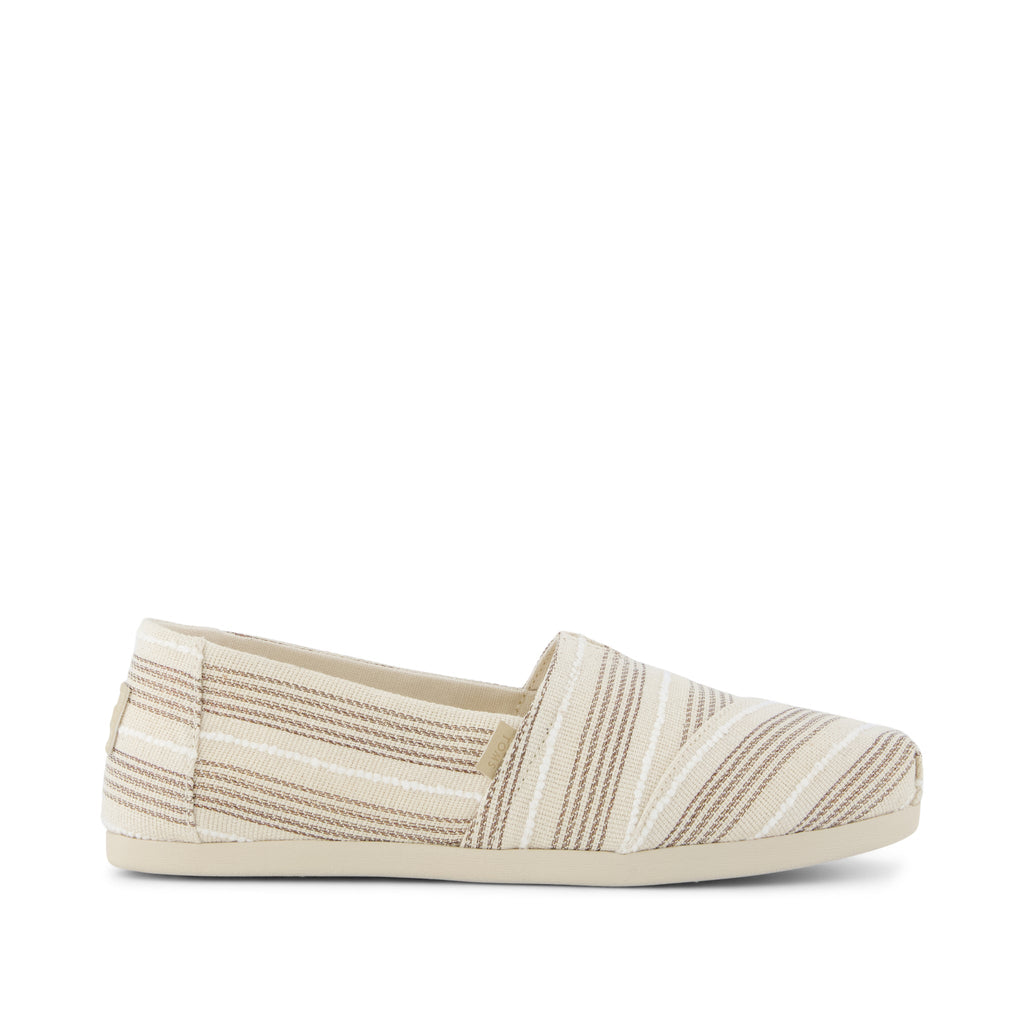 Alpargata Classic - Natural Metallic Stripe Side View