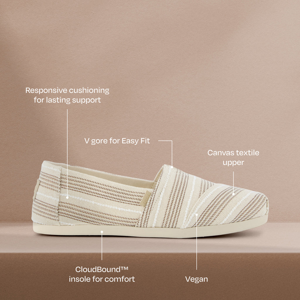 Alpargata  - Natural Metallic Stripe