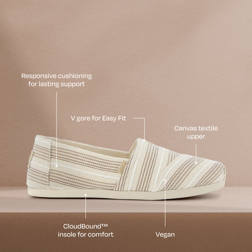 Alpargata  - Natural Metallic Stripe