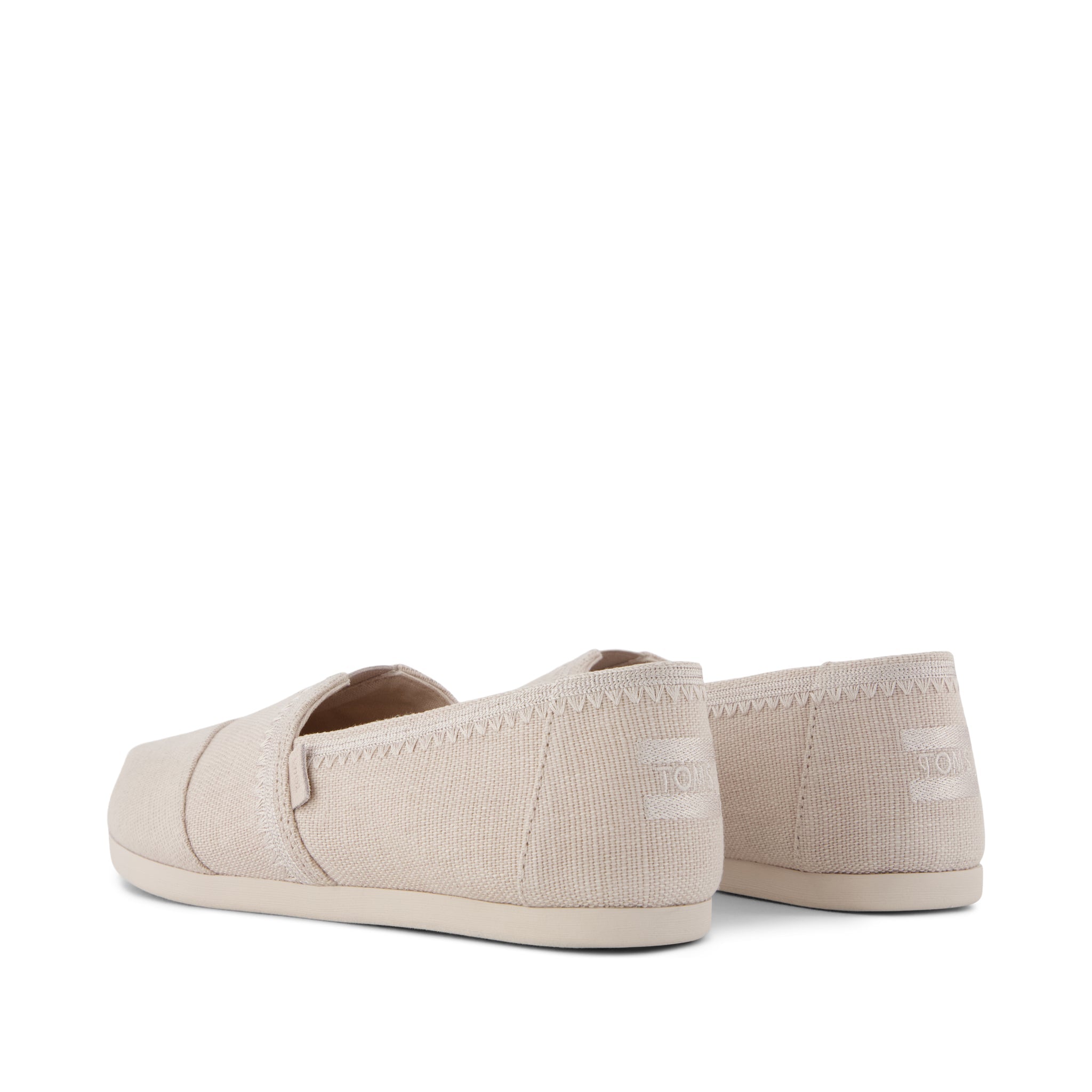 Alpargata Classic - Taupe Embroidered Heritage Canvas (changed from Soft Grey) Back View