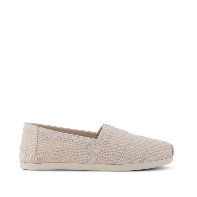 Alpargata Classic - Taupe Embroidered Heritage Canvas (changed from Soft Grey) Side View