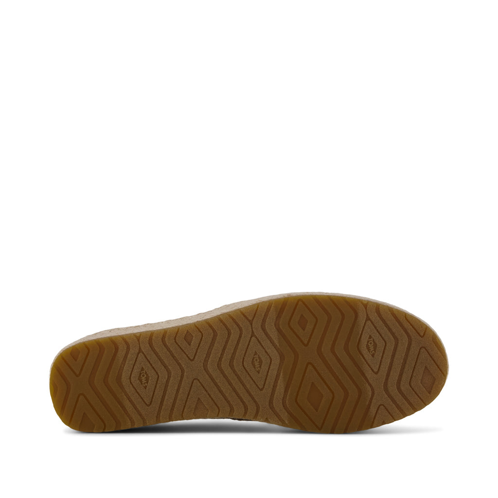 Valencia Platform Espadrille - Beige Glimmer Slub Canvas Bottom Sole View