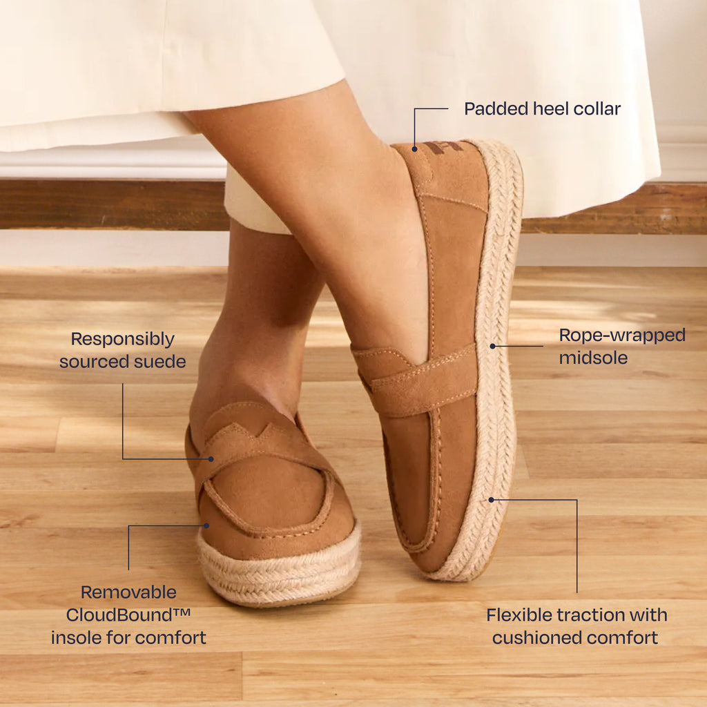 Blakely Espadrille Loafer - Camel Brown Suede