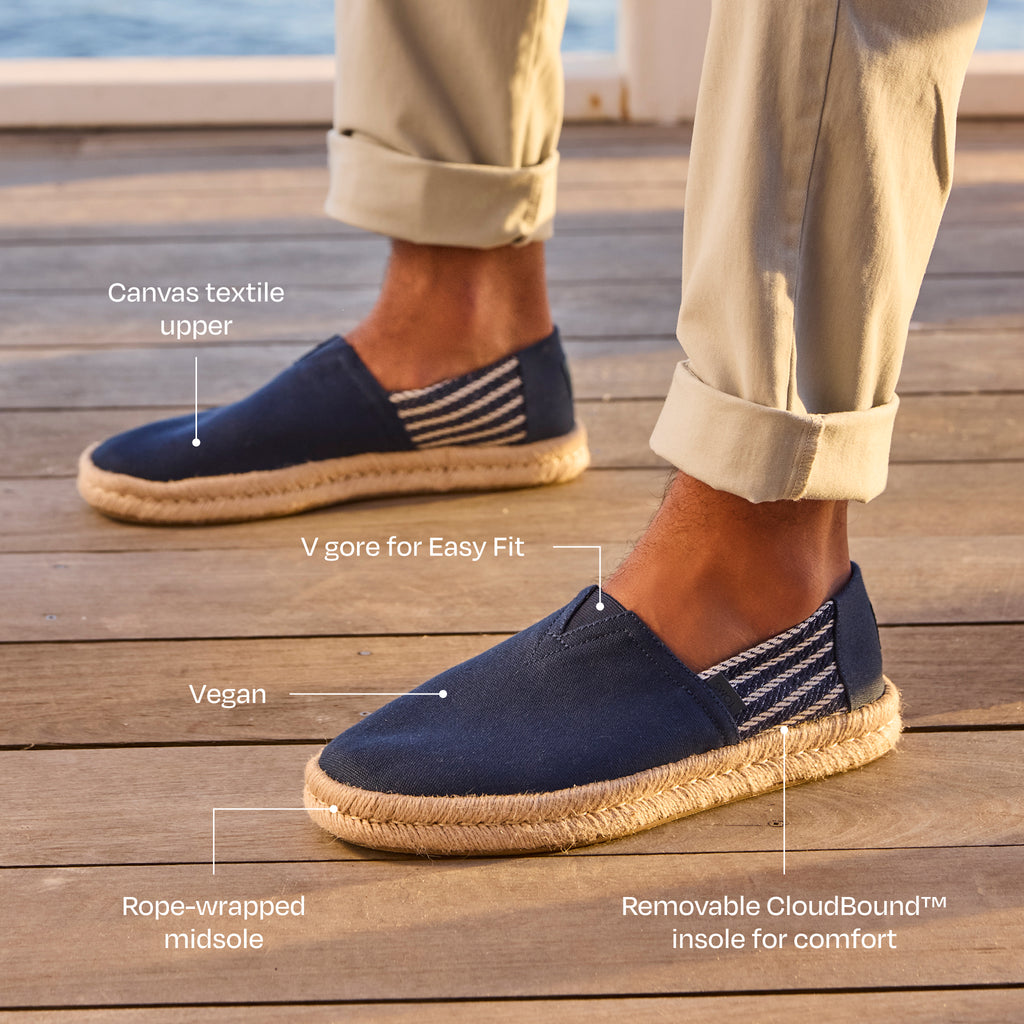 Alpargata Rope 2.0 Espadrille - Navy Blue Nautical Stripe