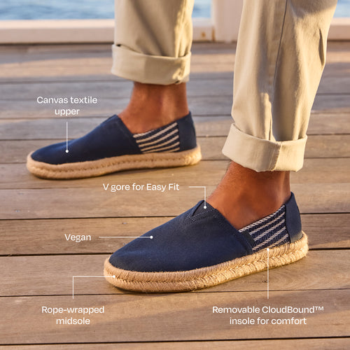 Alpargata Rope 2.0 Espadrille - Navy Blue Nautical Stripe