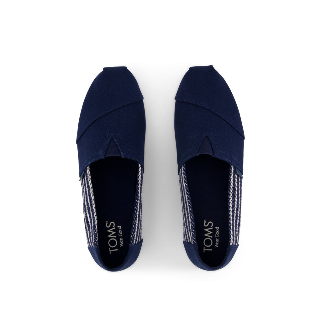 Alpargata Classic - Navy Stripes Top View