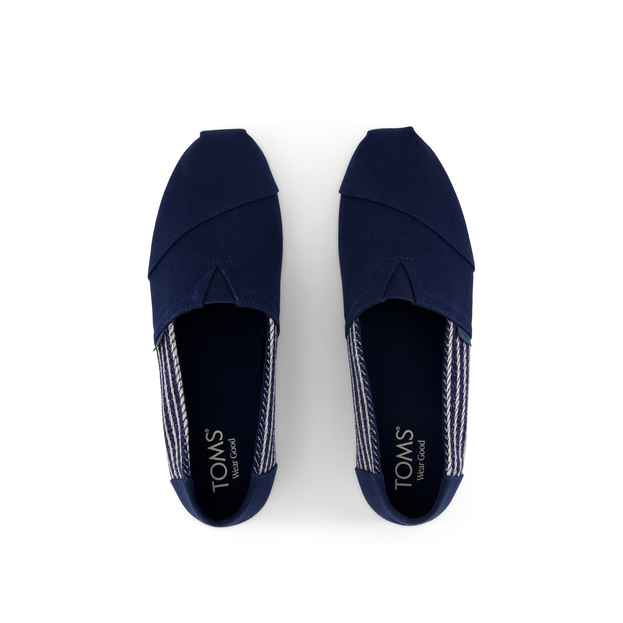 Alpargata Classic - Navy Stripes Top View