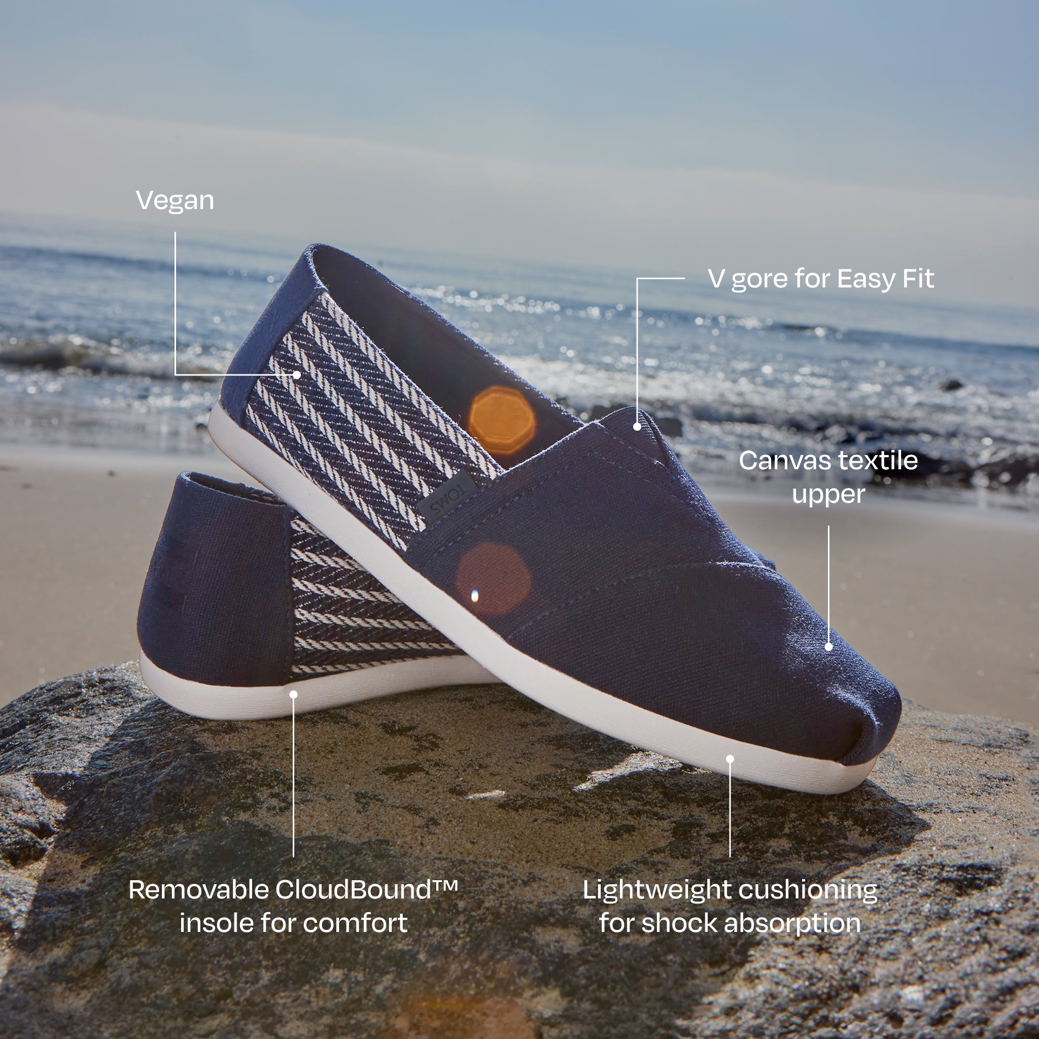 Alpargata  - Navy Blue Nautical Stripe