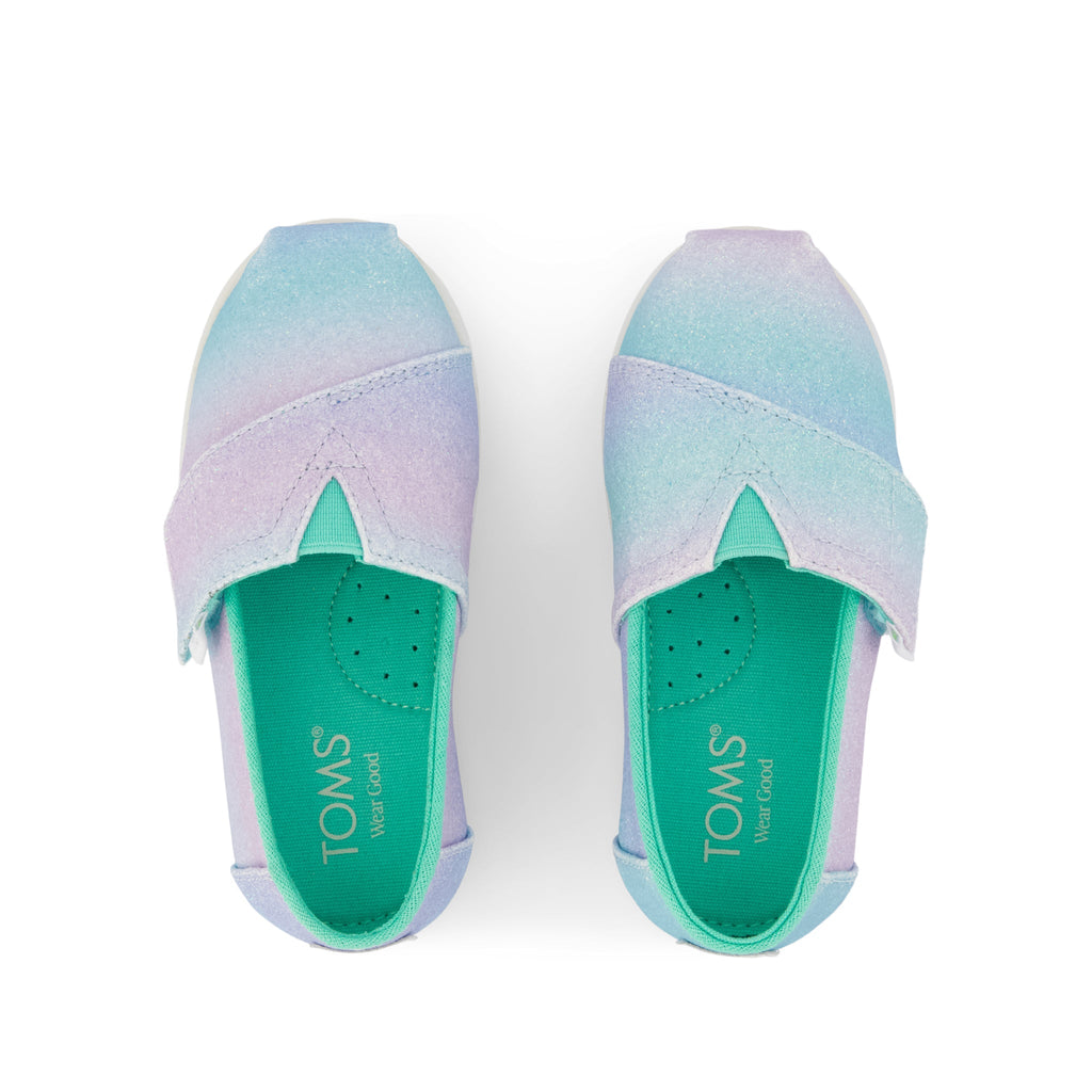 Alpargata Classic Toddler Shoe - Ombre Glitter Top View