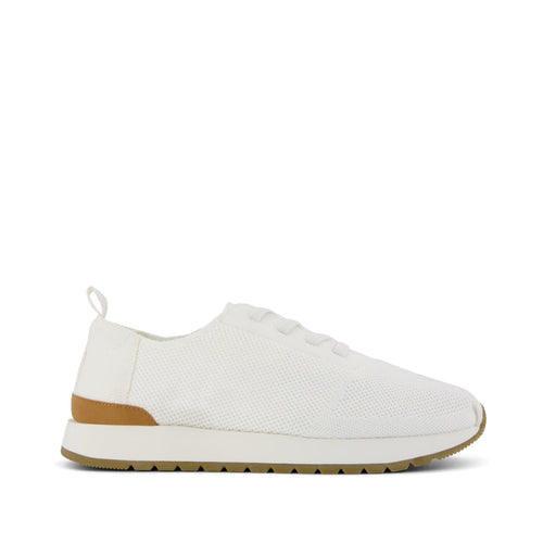 Resident Plus Lace-Up - White Knit Side View