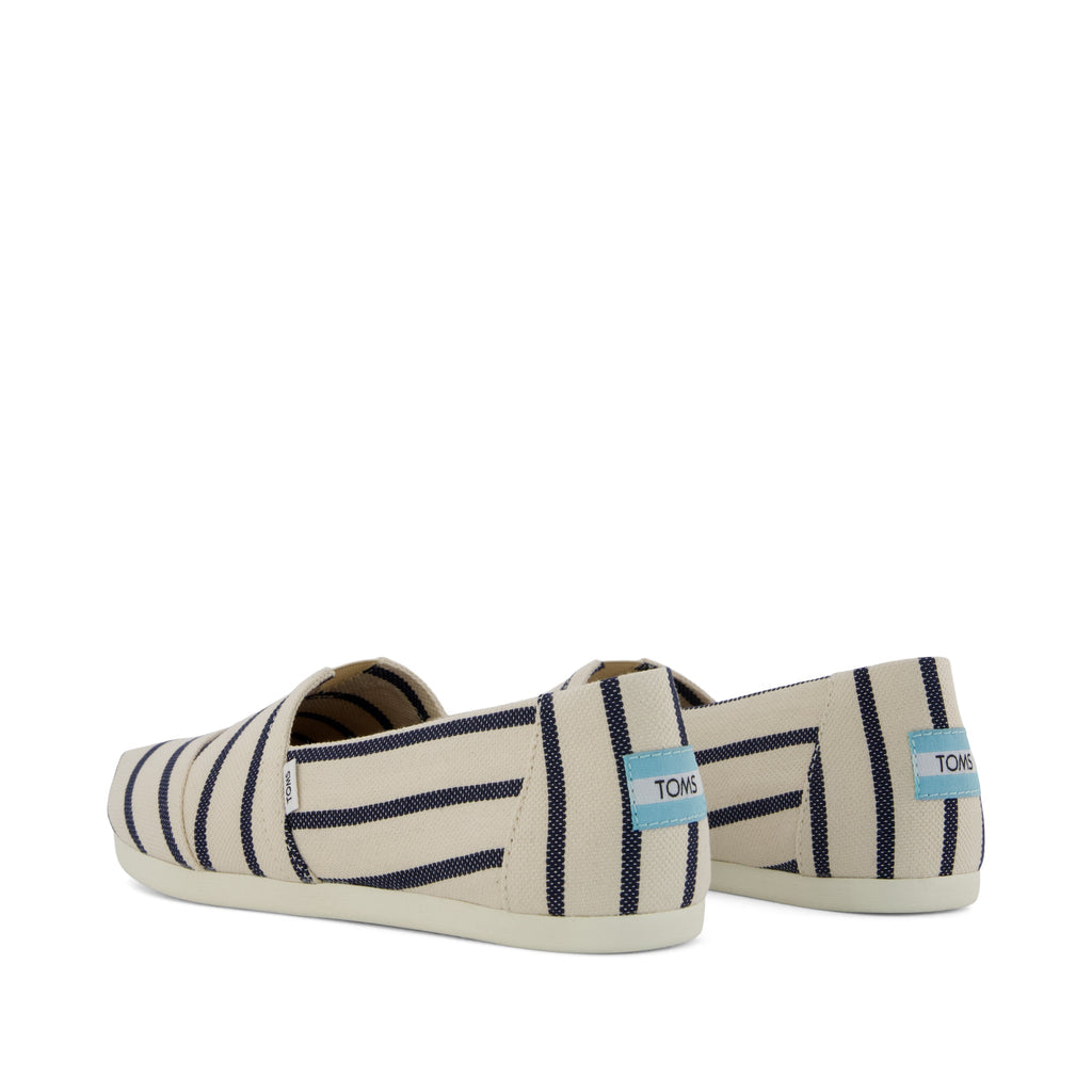Alpargata Classic - Navy Riviera Stripe Back View