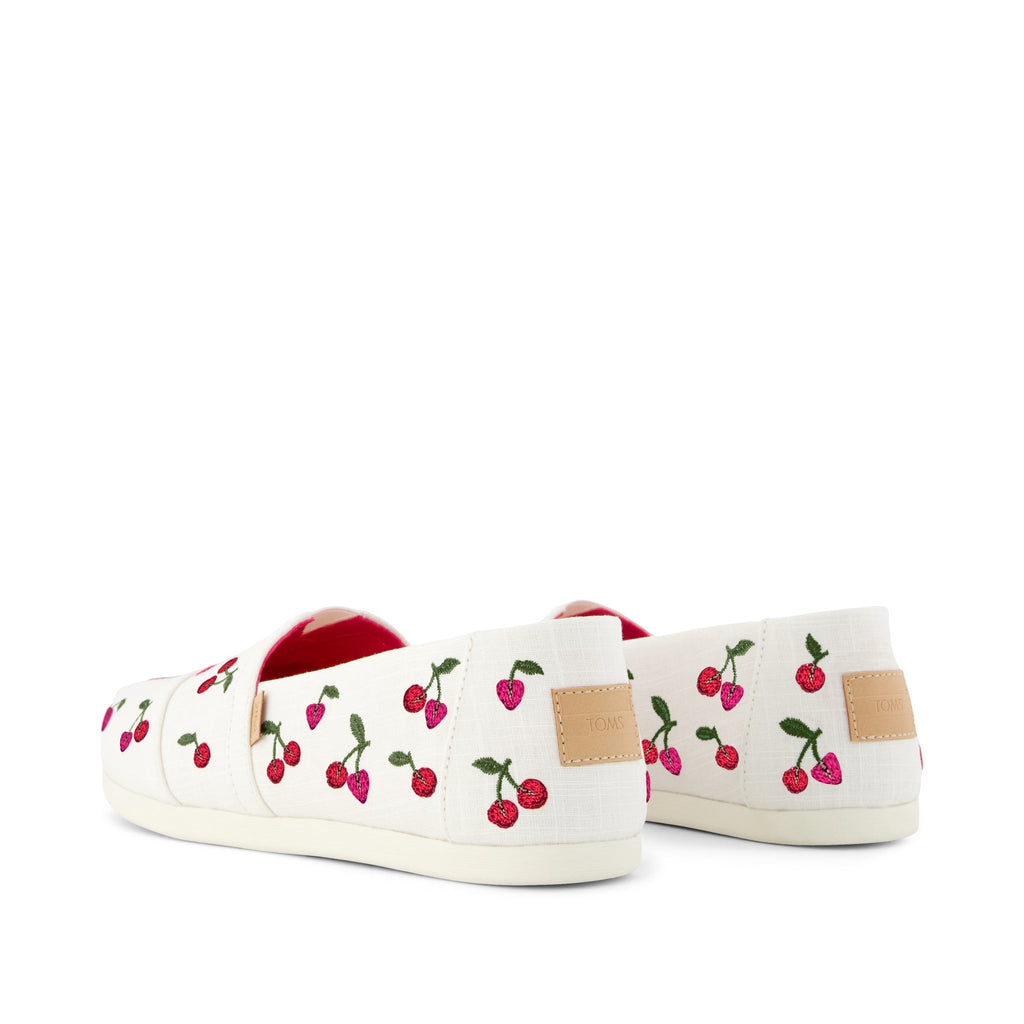 Alpargata Classic - Cherry Embroidery Back View