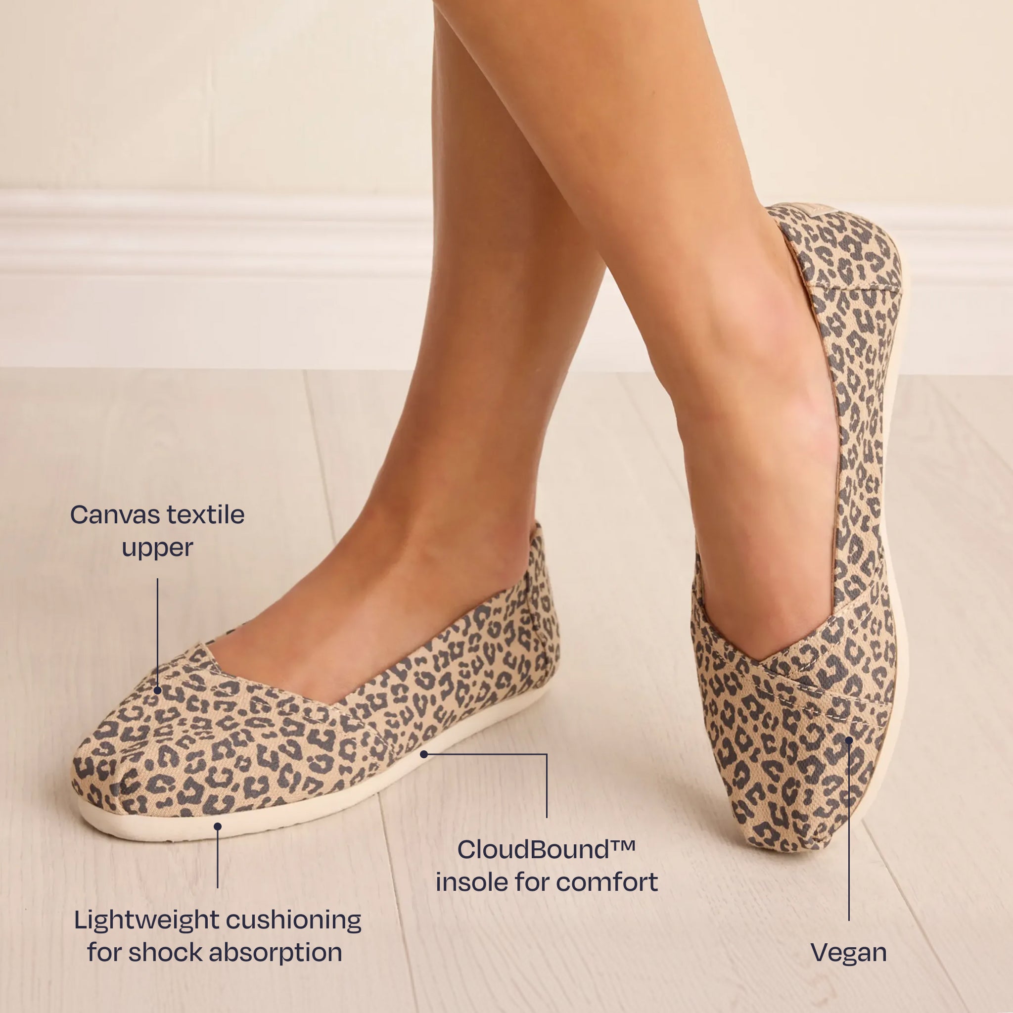 Alpargata Ballet Flat - Beige Leopard Print