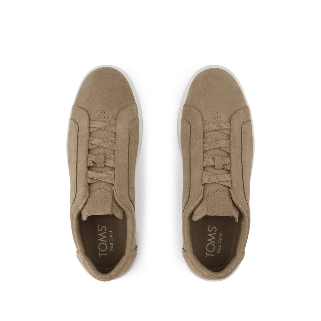 TRVL Lite Miles Lace-Up Sneaker - Water Resistant Dune Suede Top View