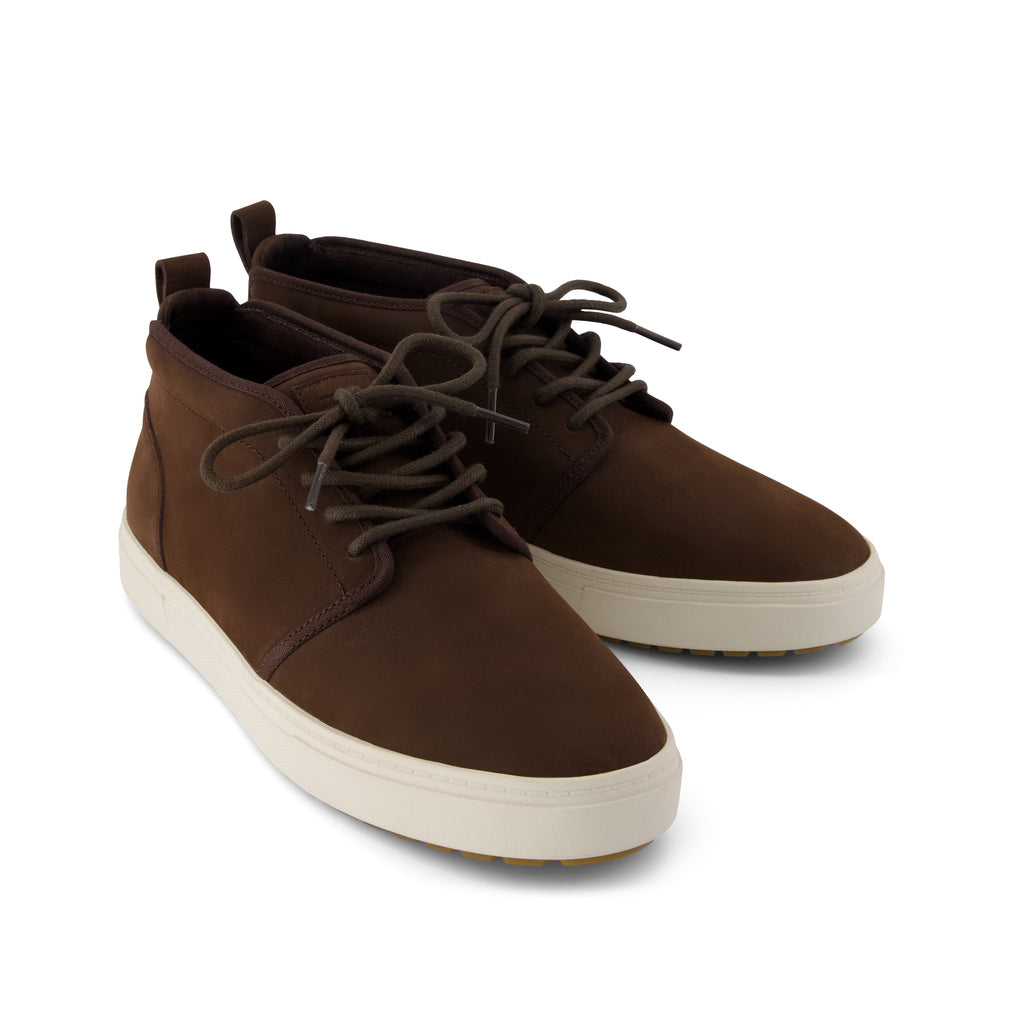 Carlo Mid Terrain 2.0 Sneaker - Water Resistant Chocolate Brown Leather Front View