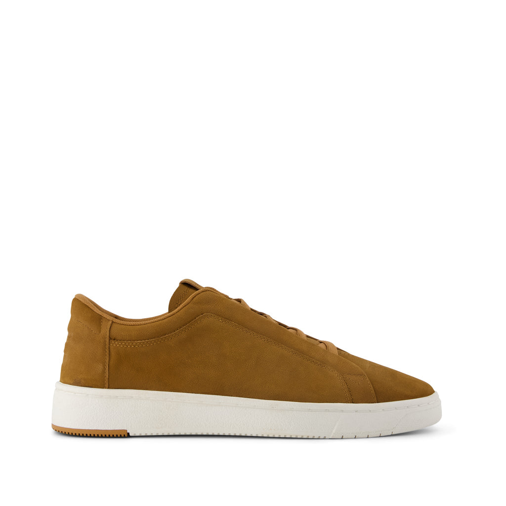 TRVL Lite Miles Lace-Up Sneaker - Water Resistant Tan Leather Side View