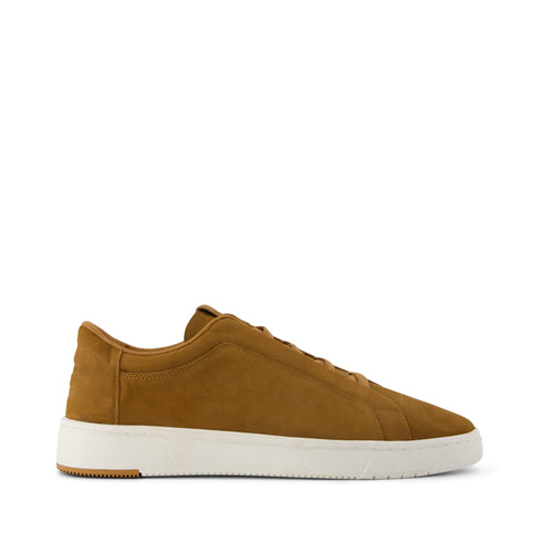 TRVL Lite Miles Lace-Up Sneaker - Water Resistant Tan Leather Side View