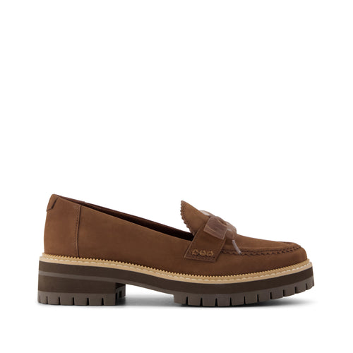 Cara Bow Loafer - Hot Cocoa Leather Side View