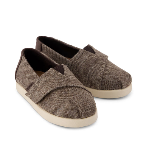 Alpargata Classic Toddler Shoe - Hot Cocoa Herringbone Front View