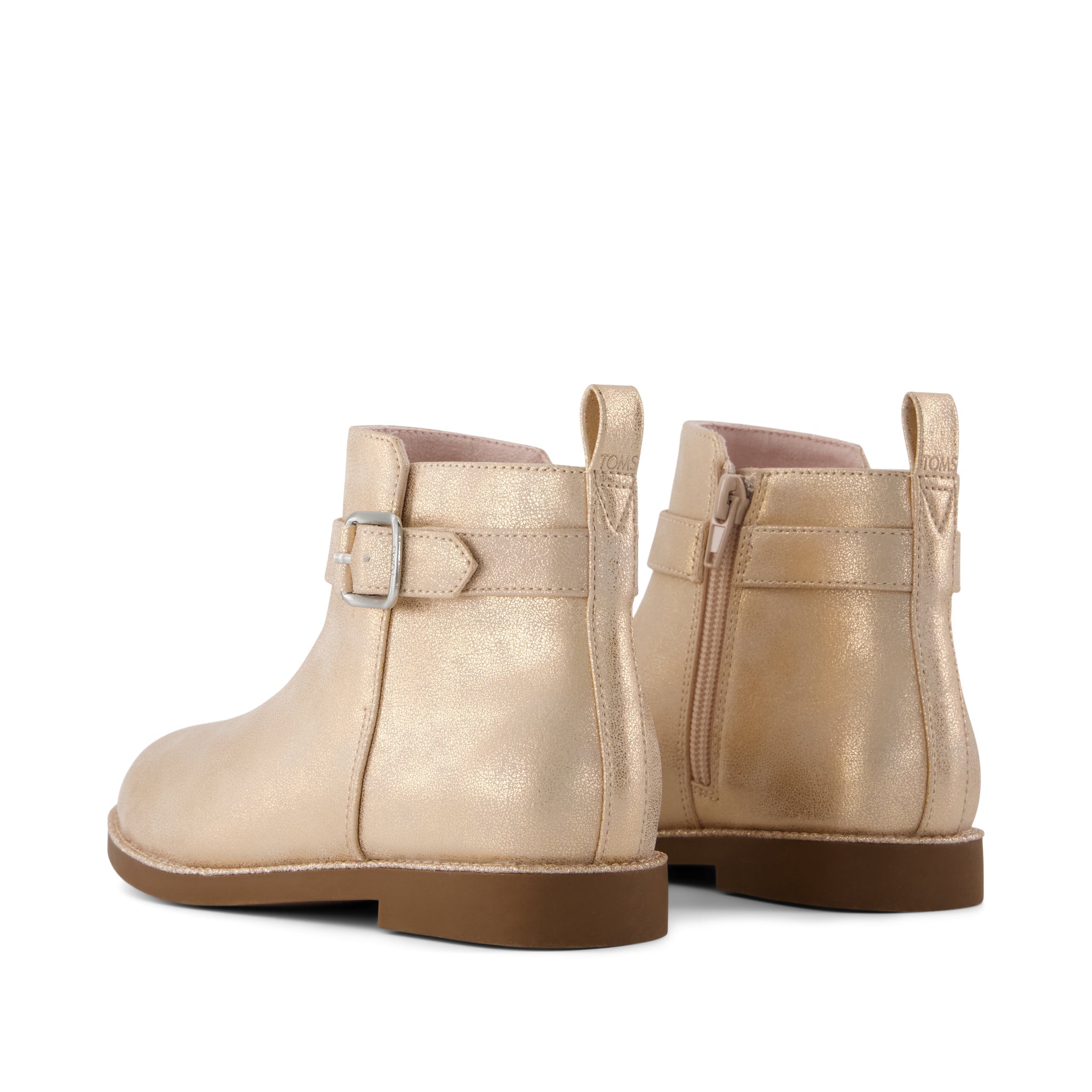 Mia Kids Boot - Seashell Metallic Faux Leather Back View