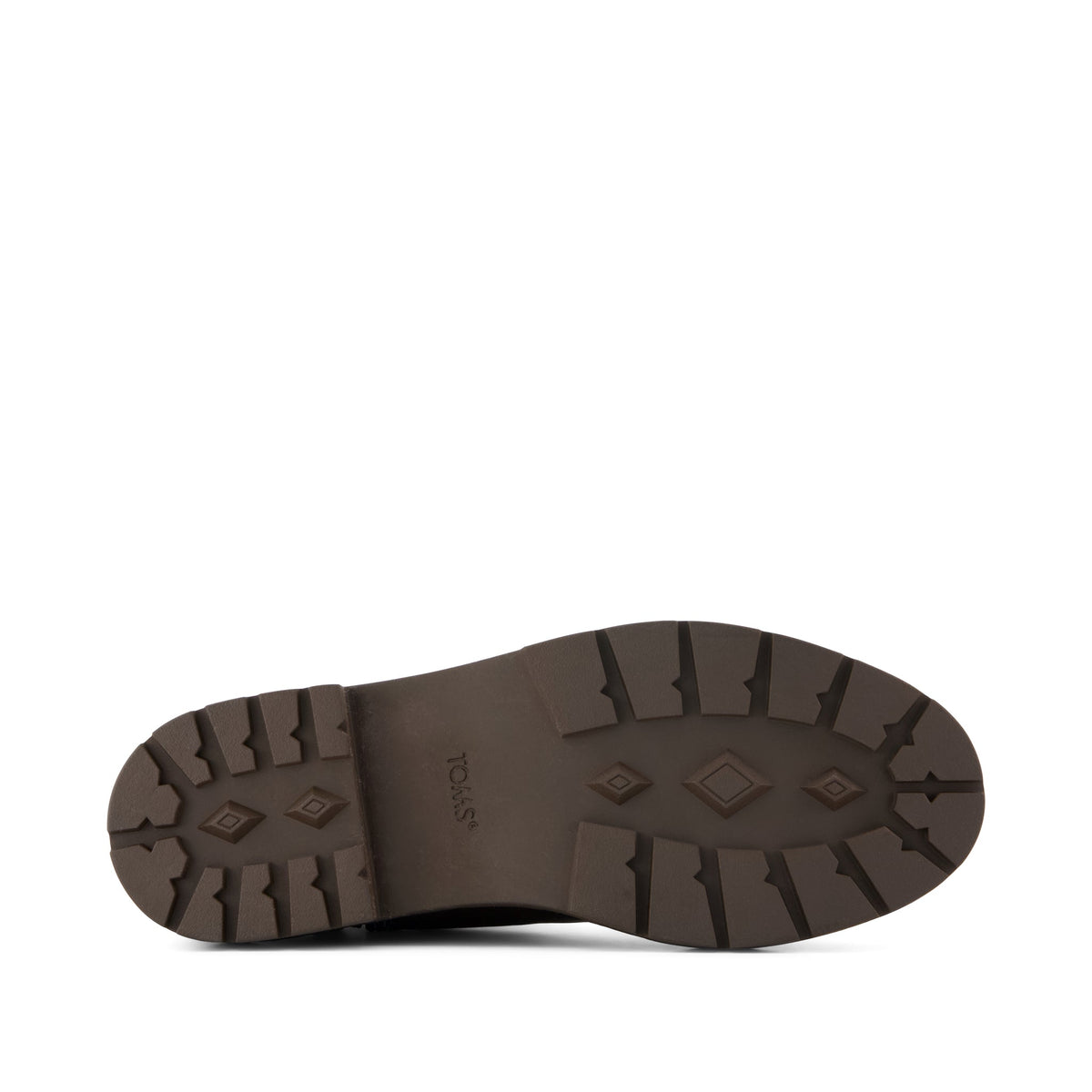 Astrid Boot - Water Repellent Chocolate Brown Faux Leather Bottom Sole View