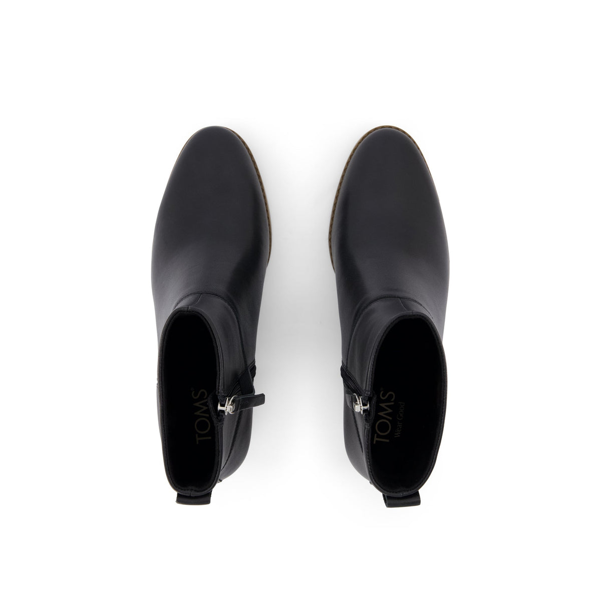 Elia Ankle Boot - Water Resistant Black Leather Top View