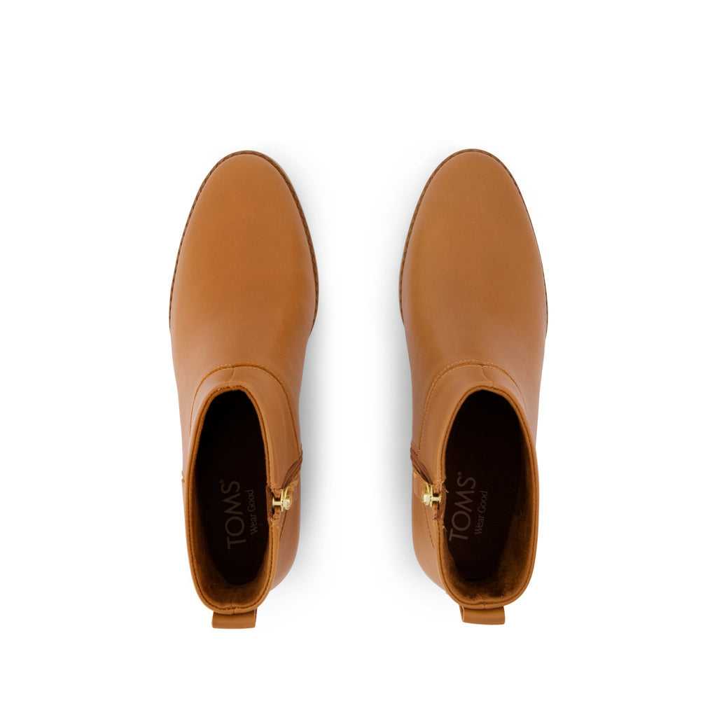 Elia Ankle Boot - Water Resistant Brown Sugar Leather Top View