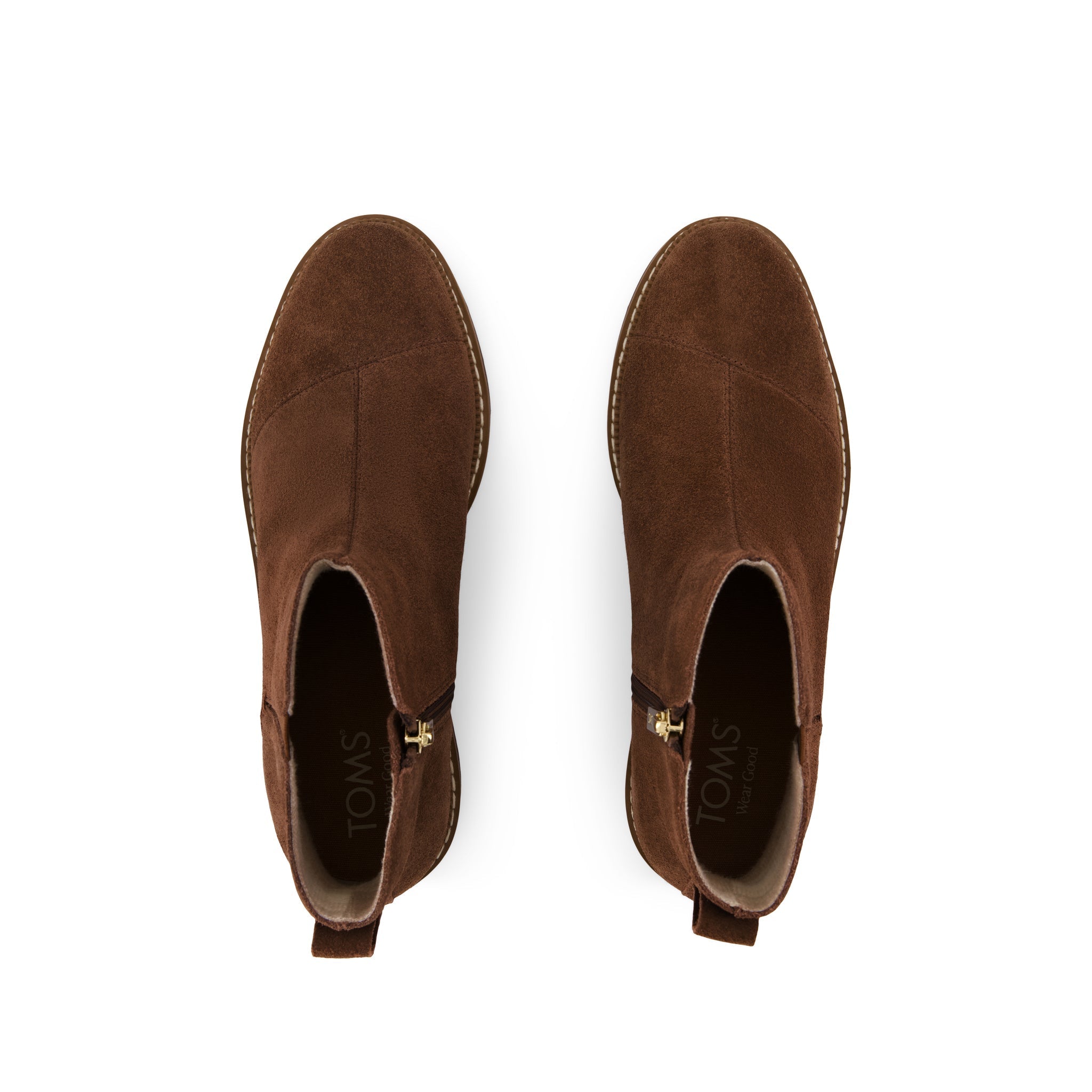 Mina Wedge Boot - Water Repellent Hot Cocoa Suede Top View