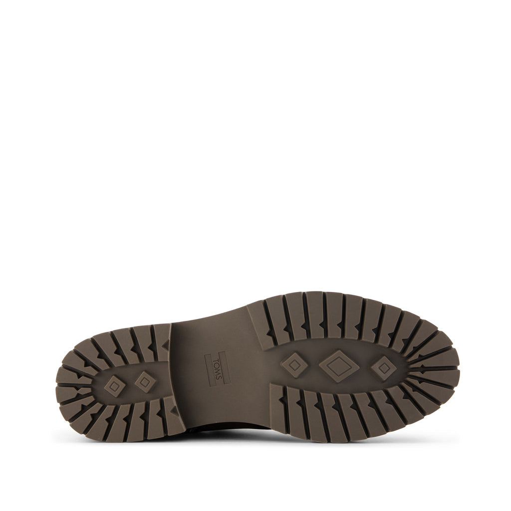 Simone Ankle Boot - Water Resistant Chocolate Brown Nubuck Leather Bottom Sole View