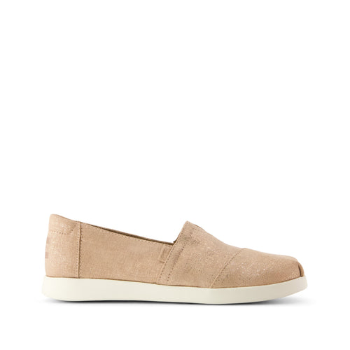 Alpargata Plus - Bronze Metallic Crosshatch Suede Side View