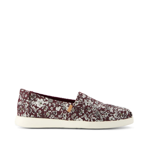 Alpargata Plus - Burgundy Floral Print Side View