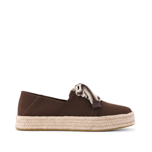 Carolina Lace-Up Espadrille - Hot Cocoa Deco Stitch Side View