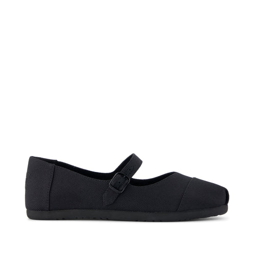 Alpargata Mary Jane - Black Canvas Side View