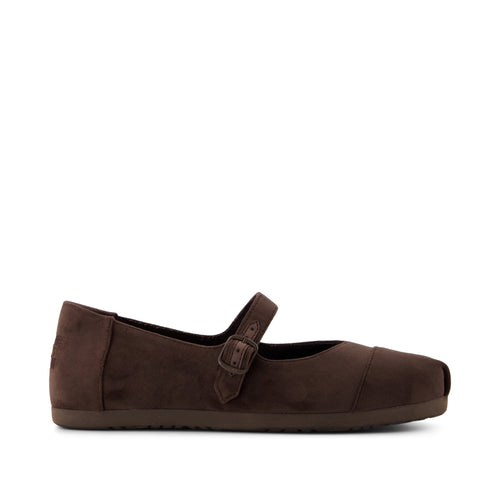 Alpargata Mary Jane - Chocolate Brown Premium Velvet Side View