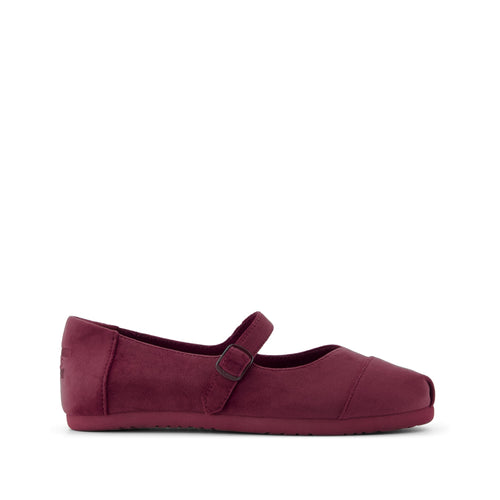 Alpargata Mary Jane - Dark Burgundy Premium Velvet Side View