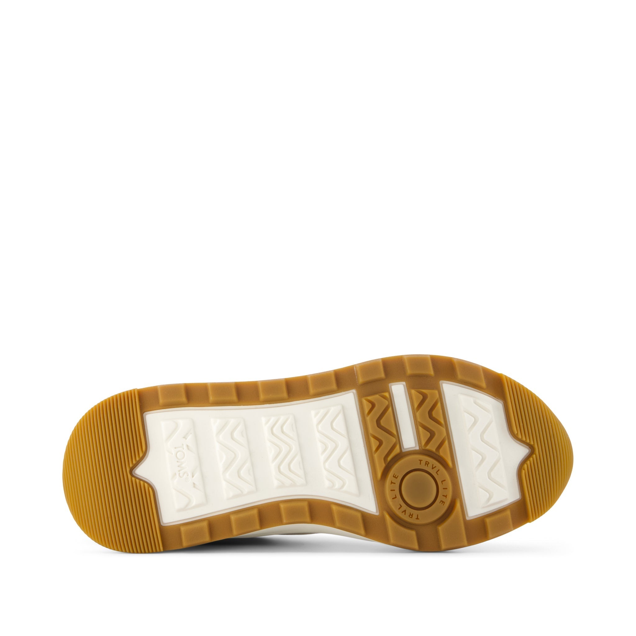 TRVL Lite Wedge Sneaker - Water Repellent Cream Cheetah Print Vintage Twill Bottom Sole View