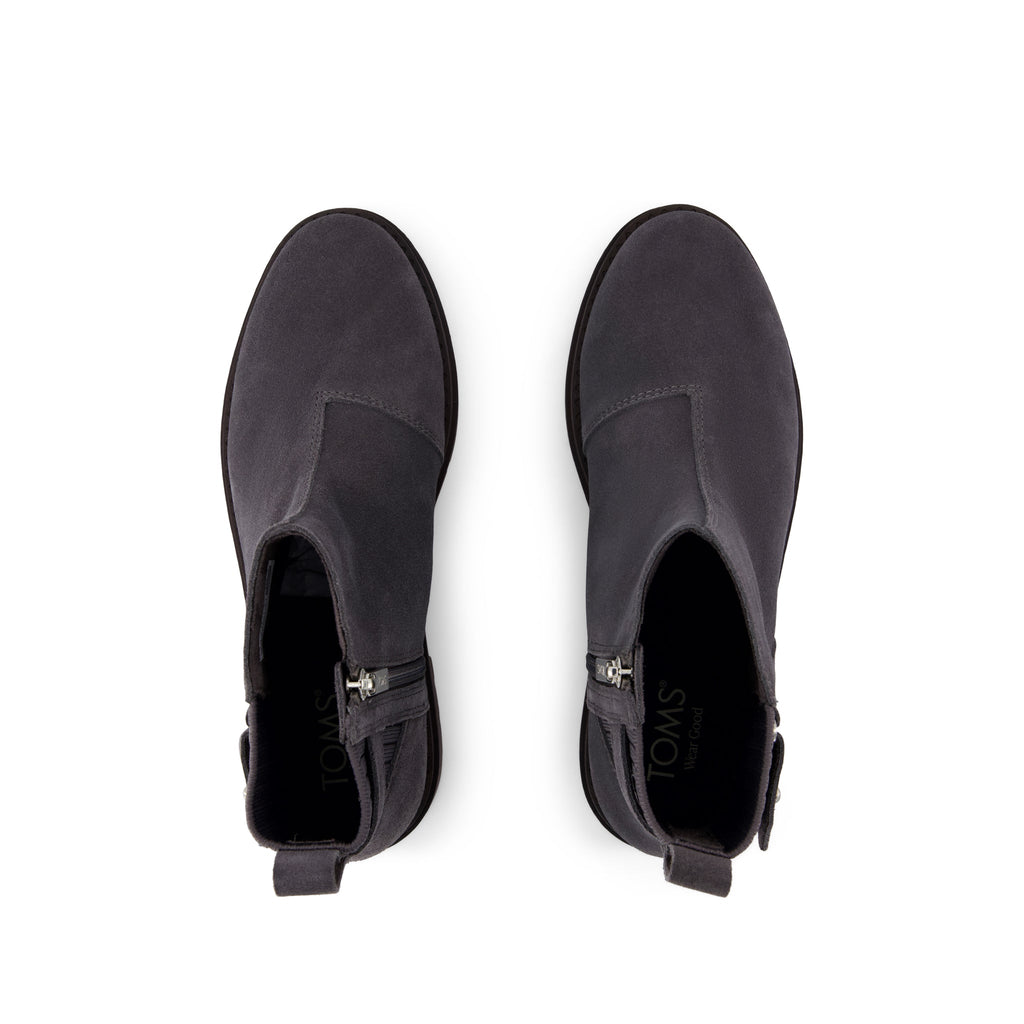 Astrid Boot - Water Repellent Forged Iron Suede Top View