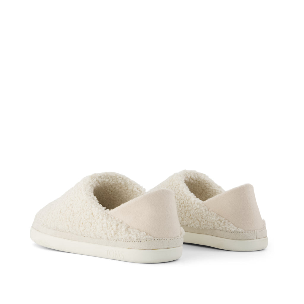 Ezra Convertible Slipper - Natural Faux Shearling Back View