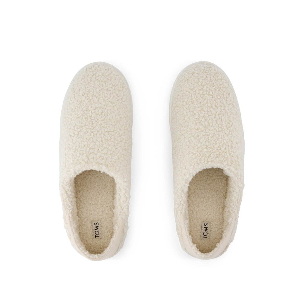 Ezra Convertible Slipper - Natural Faux Shearling Top View