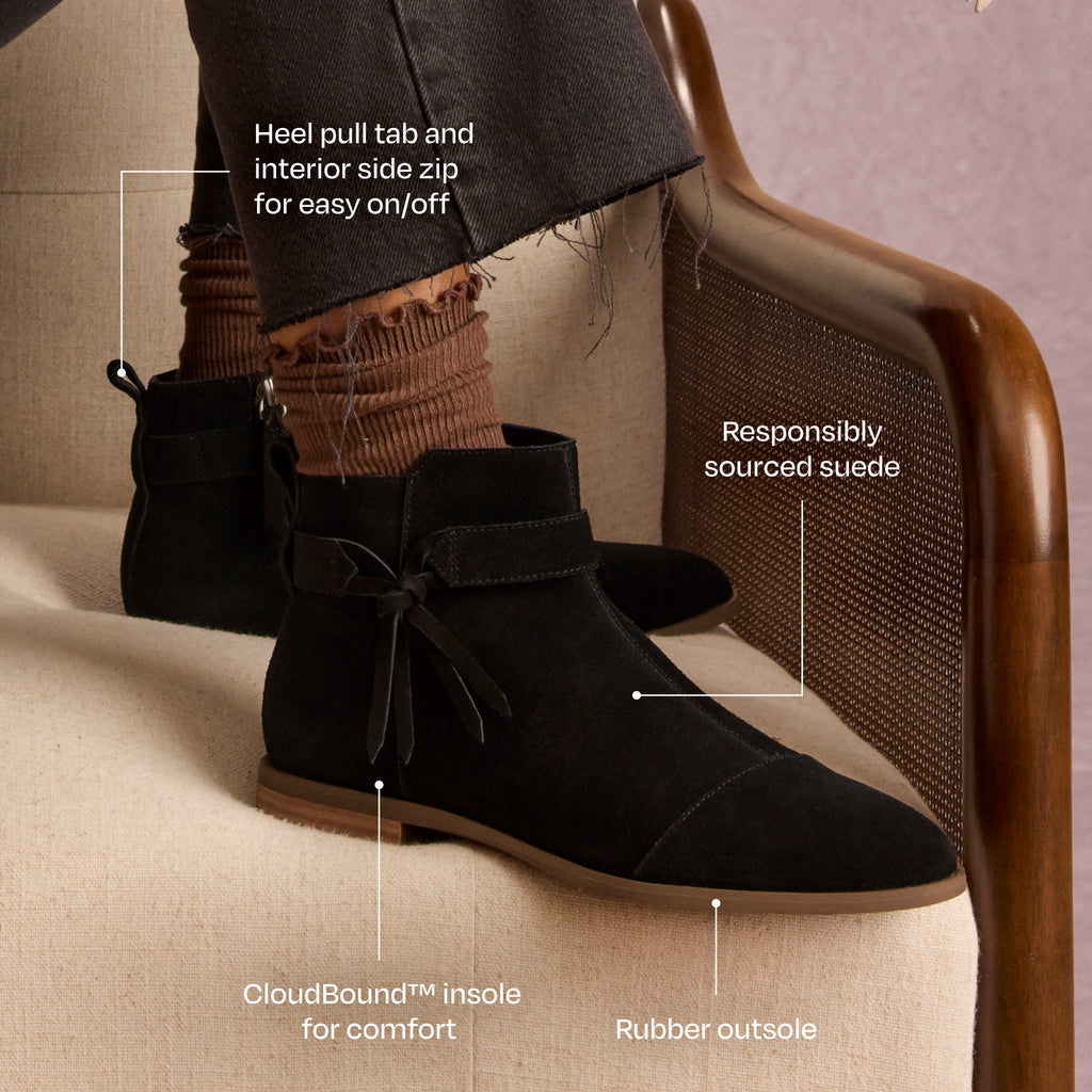 Stacey Boot - Black Suede