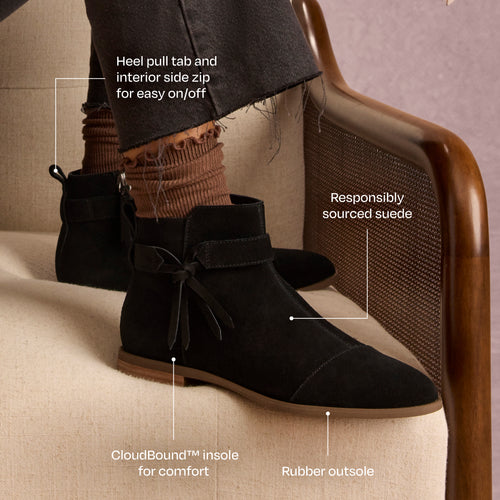 Stacey Boot - Black Suede