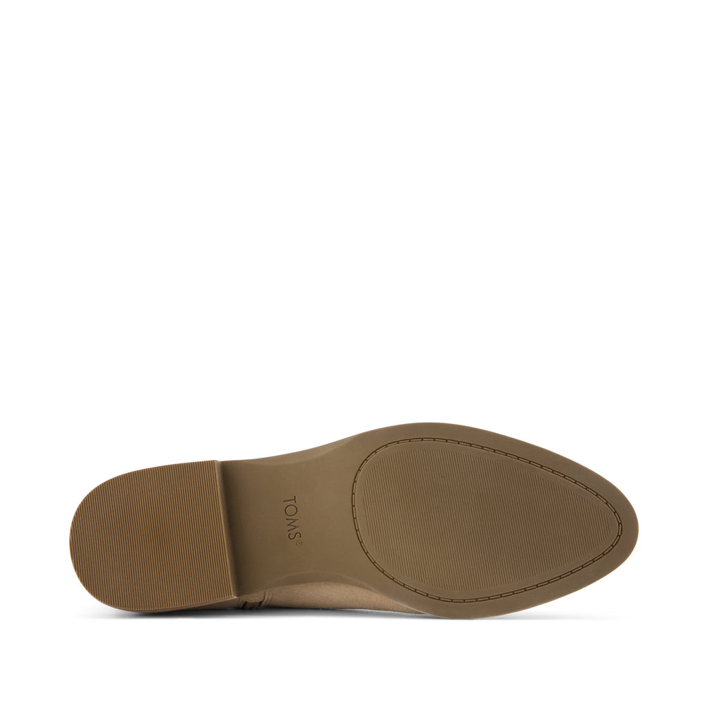 Stacey Ankle Bootie - Taupe Suede Bottom Sole View