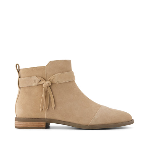Stacey Ankle Bootie - Taupe Suede Side View
