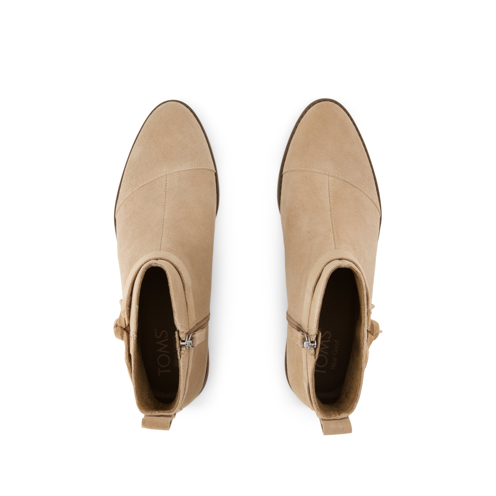 Stacey Ankle Bootie - Taupe Suede Top View