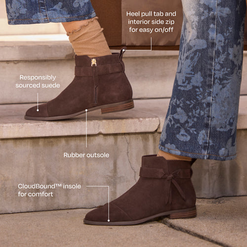 Stacey Boot - Chocolate Brown Suede