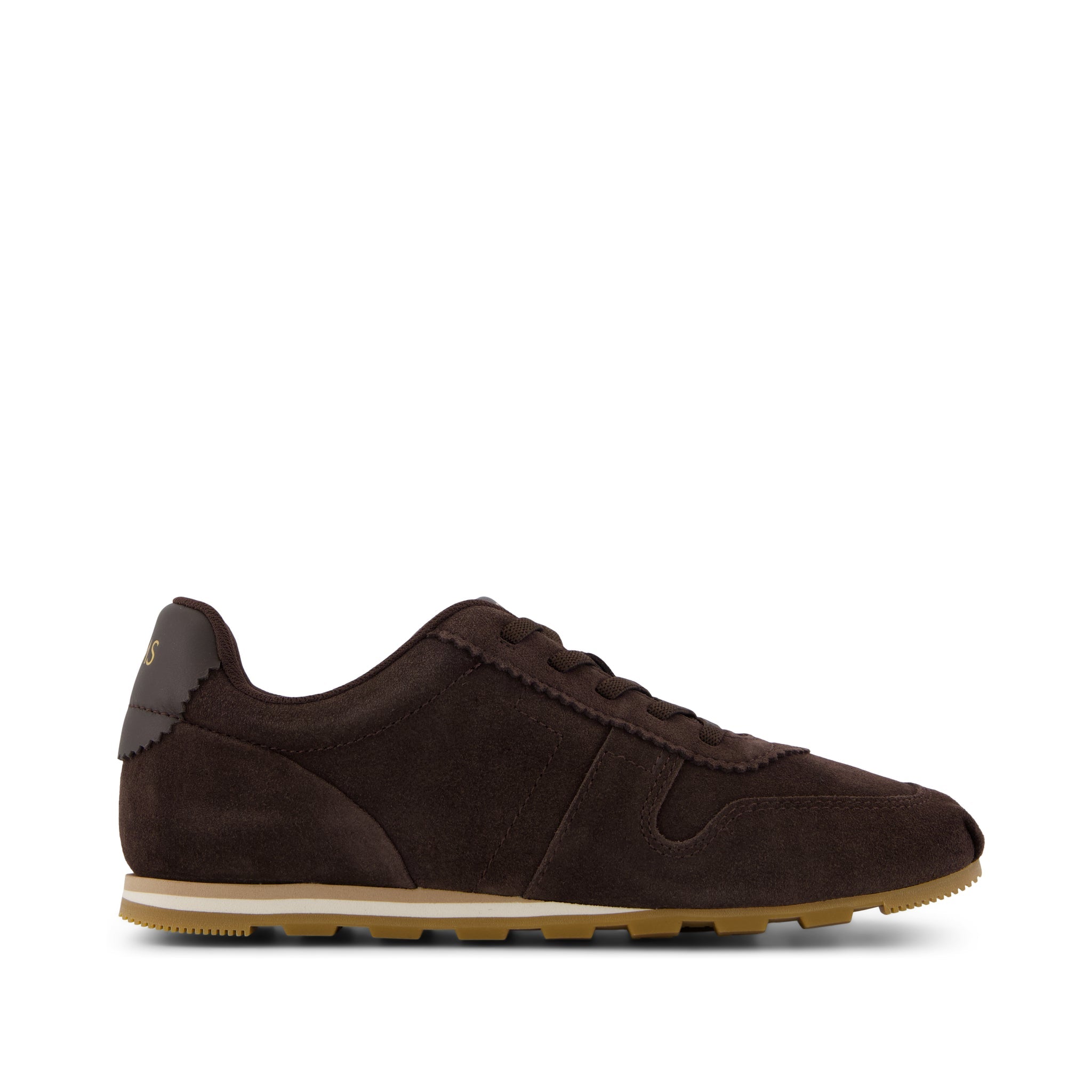 TRVL LITE Palisade Sneaker - Water Repellent Chocolate Brown Suede Side View
