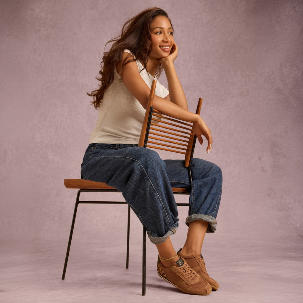 TRVL LITE Palisade Trainer - Water Repellent Brown Sugar Vintage Twill and Suede