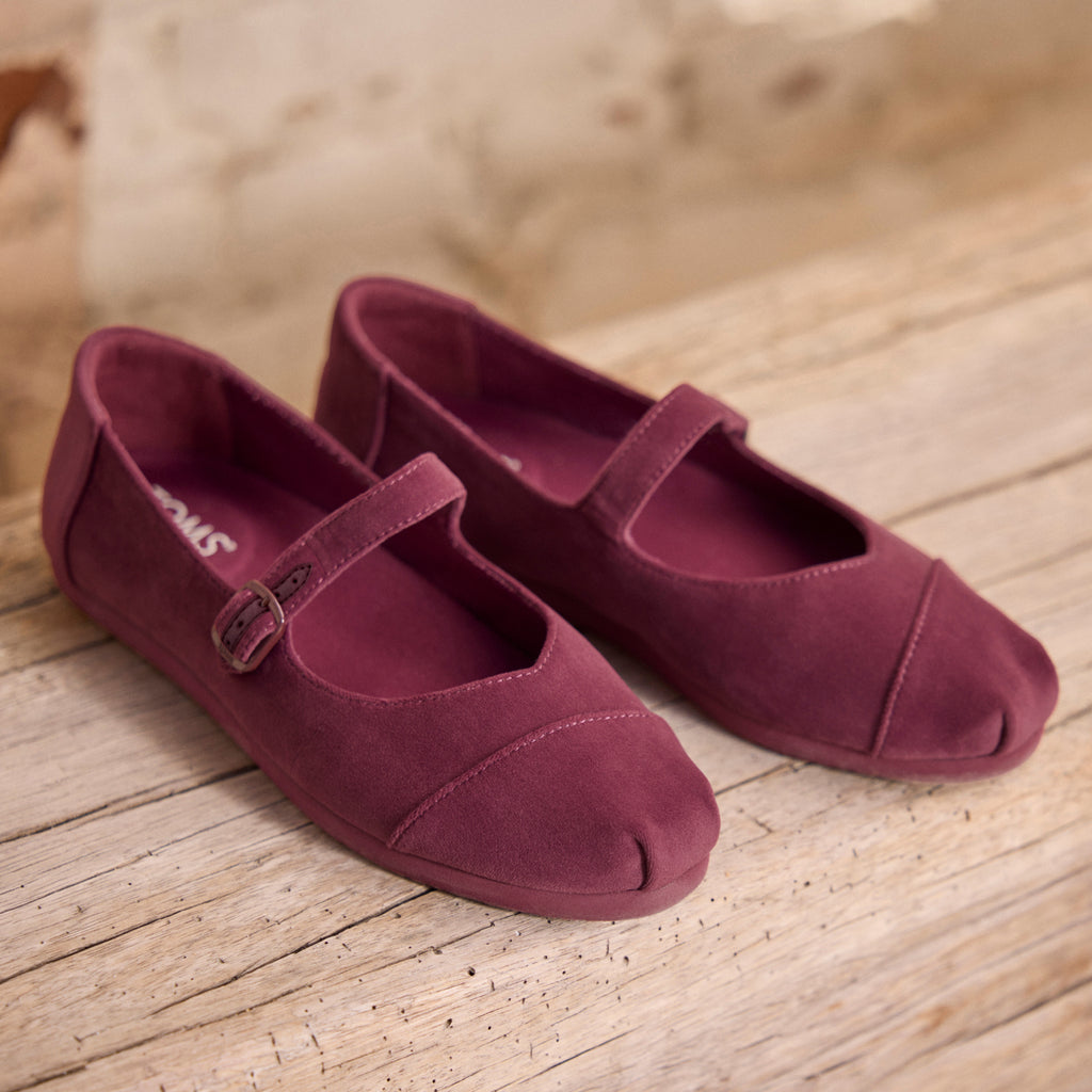 Alpargata Mary Jane - Dark Burgundy Red Premium Velvet