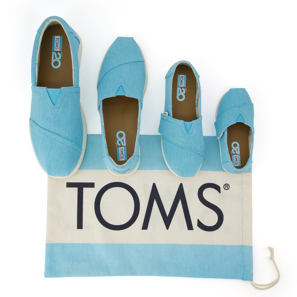 Alpargata  - TOMS Cerulean Blue Heritage Canvas for Toddlers